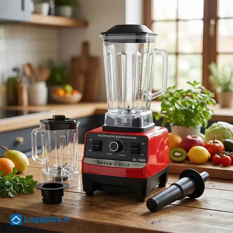 مخلوط کن و آسیاب صنعتی 2 کاره سیلور کرست مدل SC-1589 توان 4500 وات — تصویر ۸