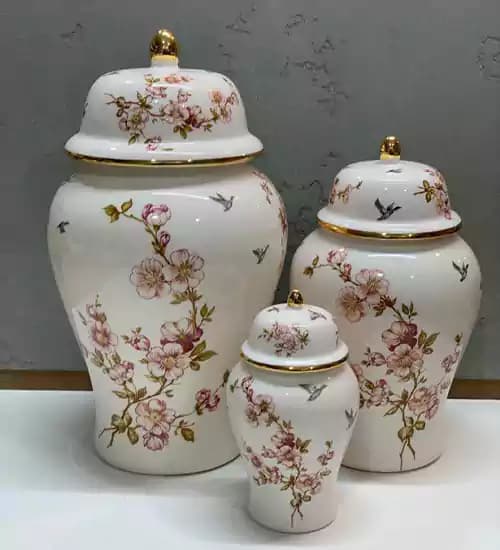گلدان سرامیکی 3 تایی کد 03