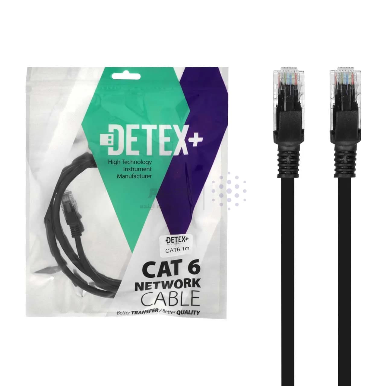 کابل شبکه 1 متری DETEX+ Cat6 — تصویر ۲