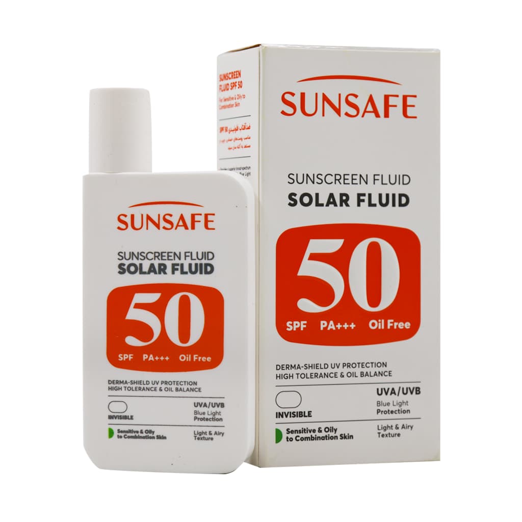فلوئید ضد آفتاب پوست چرب و حساس SPF50 سان سیف حجم 55 میلی لیتر — تصویر ۲