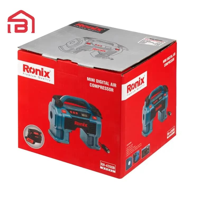 مینی کمپرسور سه کاره فندکی با کیف رونیکس مدل RH-4260B — تصویر ۳