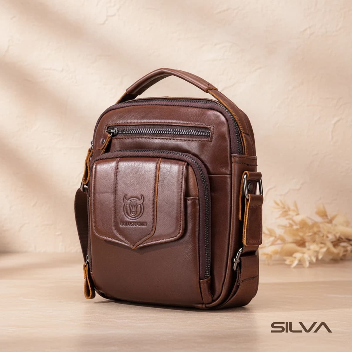کیف دوشی چرم طبیعی مدل Shoulder Bag 26 | سیلوا چرم