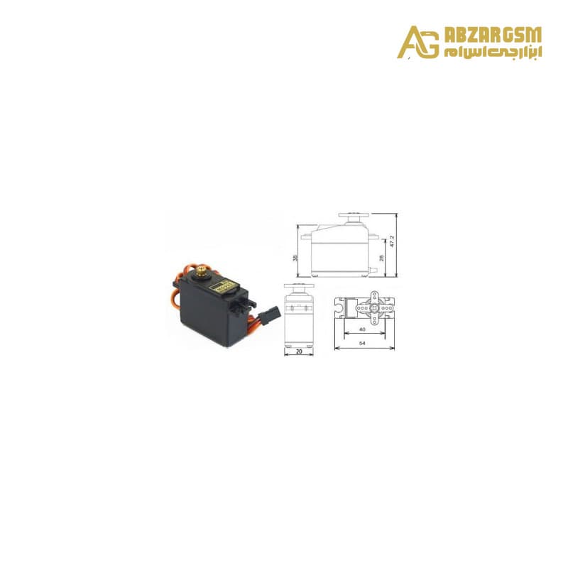 سروو موتور دنده پلاستیکی MG995 توان 13 کیلو – 180 درجه — تصویر ۴
