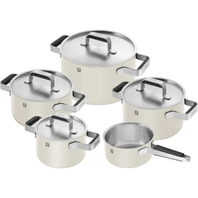 سرویس قابلمه 9 پارچه زولینگ مدل پیور رنگ کرم ZWILLING Pure Cookware
