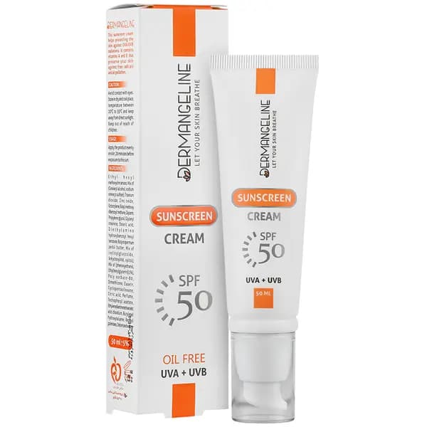 کرم ضد آفتاب فاقد چربی SPF50 انواع پوست درم انجلین