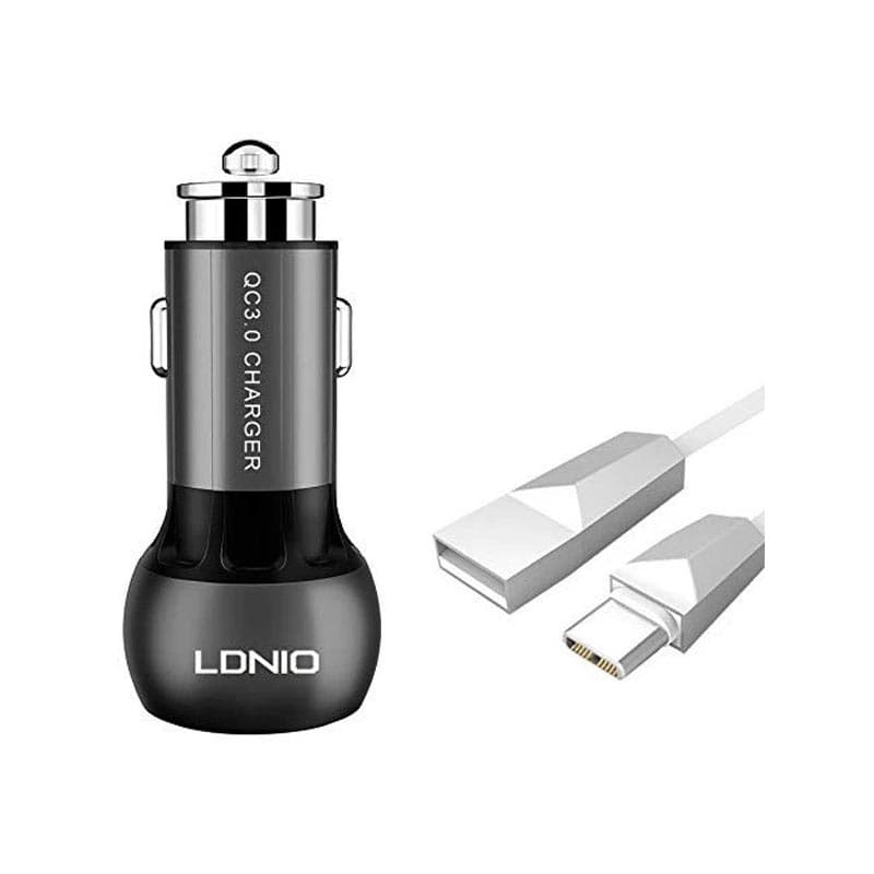 شارژر فندکی 30 وات الدینیو مدل C503Q به همراه کابل USB-C — تصویر ۴