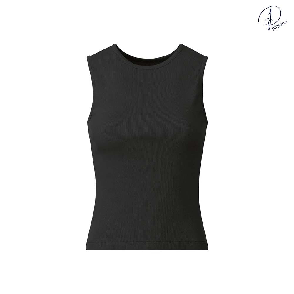 تاپ زنانه کبریتی اسمارا مشکی و سفید
