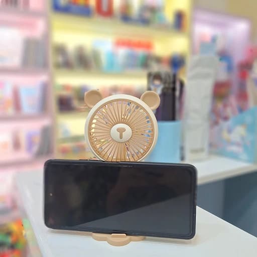 فن/پنکه دستی خرسی 3 سرعته فانتزی — تصویر ۵