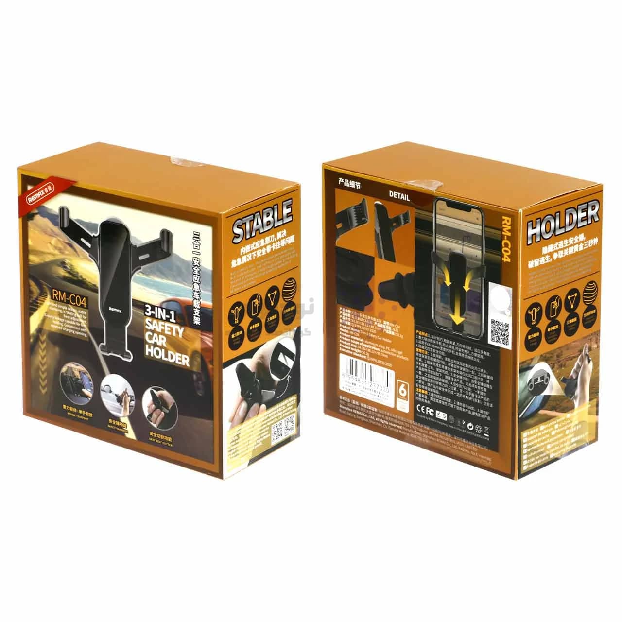 هولدر گوشی موبایل دریچه کولری Remax مدل RM-C04 – مشکی — تصویر ۴
