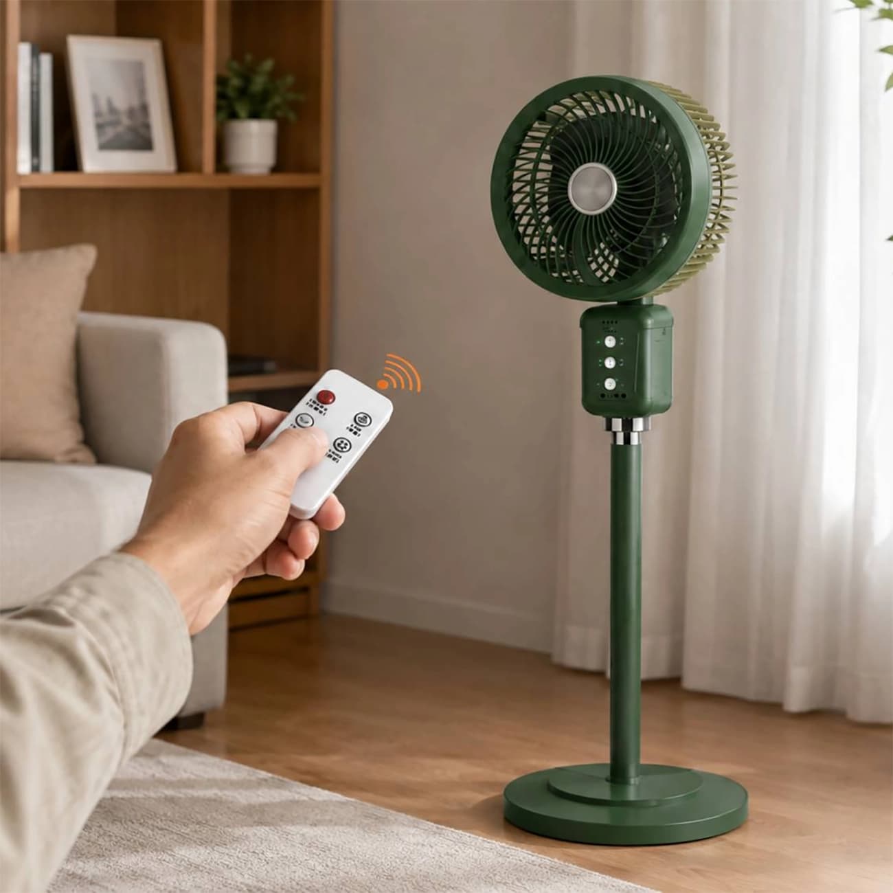 پنکه شارژی ایستاده جون آی JunAi مدل JA-3002 با ریموت کنترل — تصویر ۴