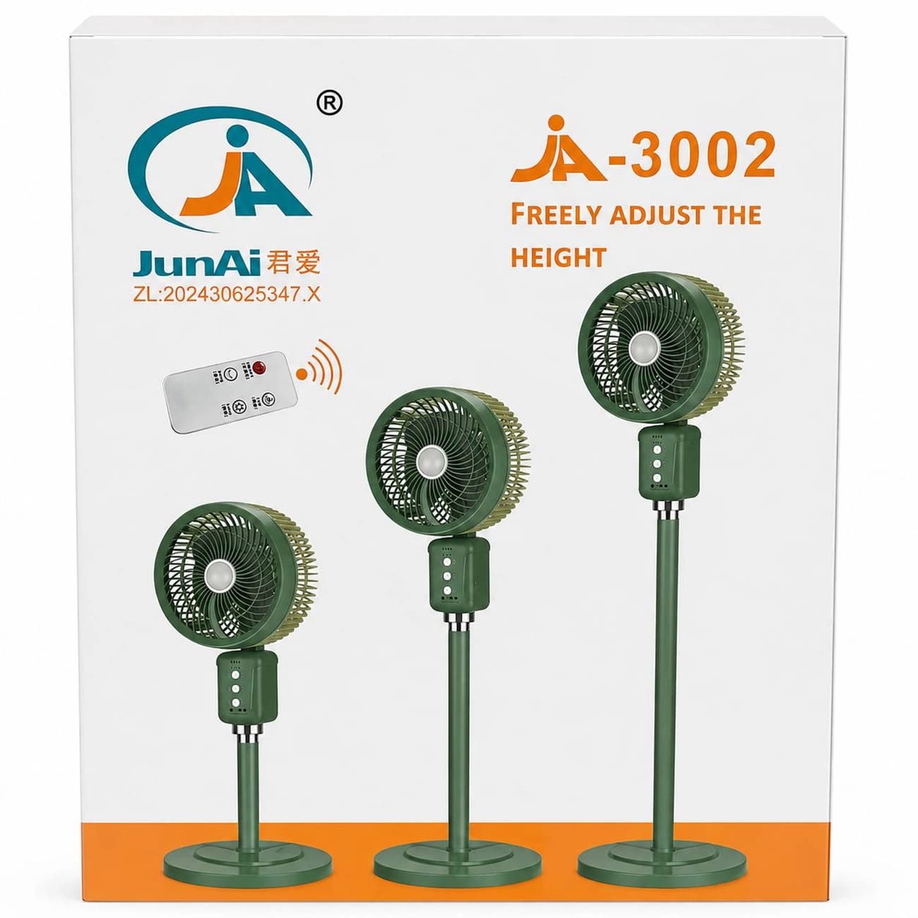 پنکه شارژی ایستاده جون آی JunAi مدل JA-3002 با ریموت کنترل — تصویر ۳