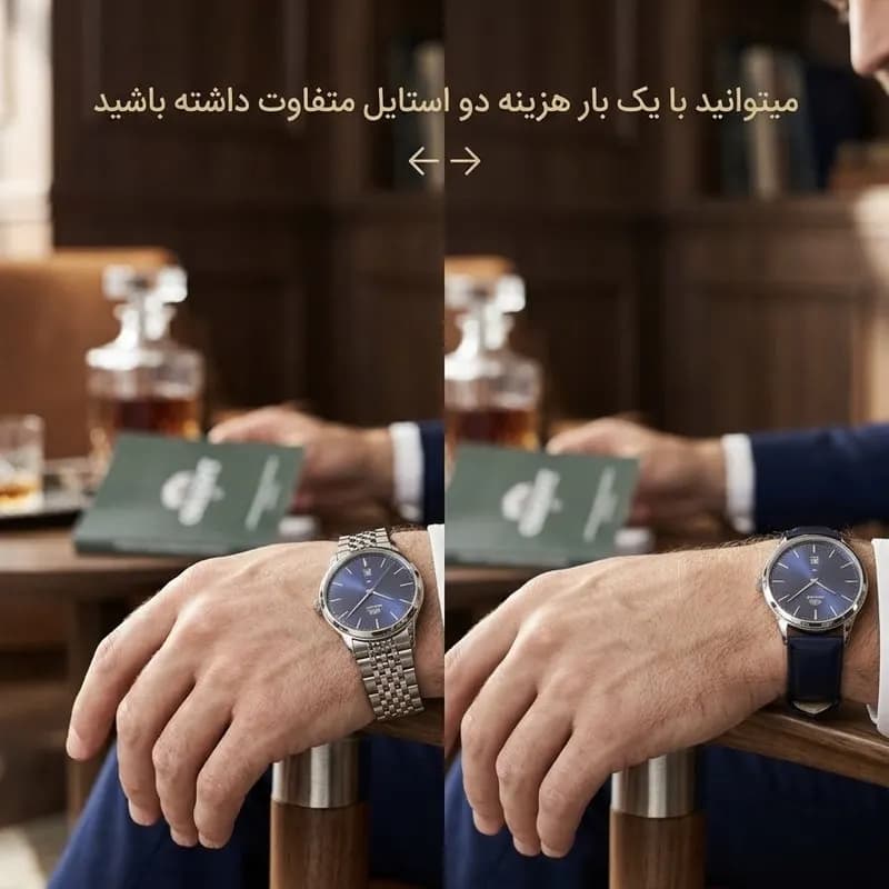 ساعت مچی عقربهای مردانه اورینت وی مدل 836 بند استیل — تصویر ۳