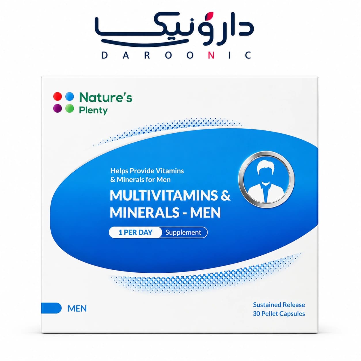 کپسول مولتی ویتامین مینرال آقایان نیچرز پلنتی 30 عددی Nature’s Plenty Multivitamins And Minerals For Men