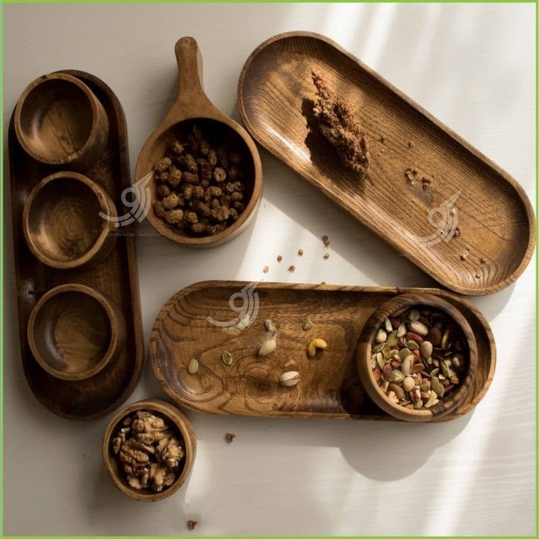 ظرف چوبی بیضی کد 101523 — تصویر ۳