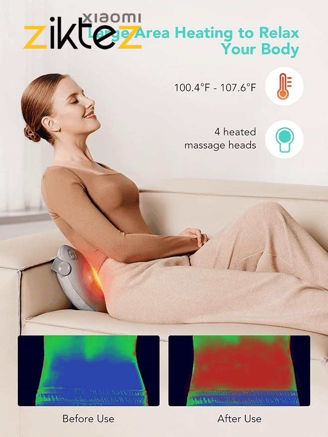 ماساژور کمر گردن شیائومی شارژی و حرارتی xiaomi Massager (اورجینال ارسال فوری) — تصویر ۳