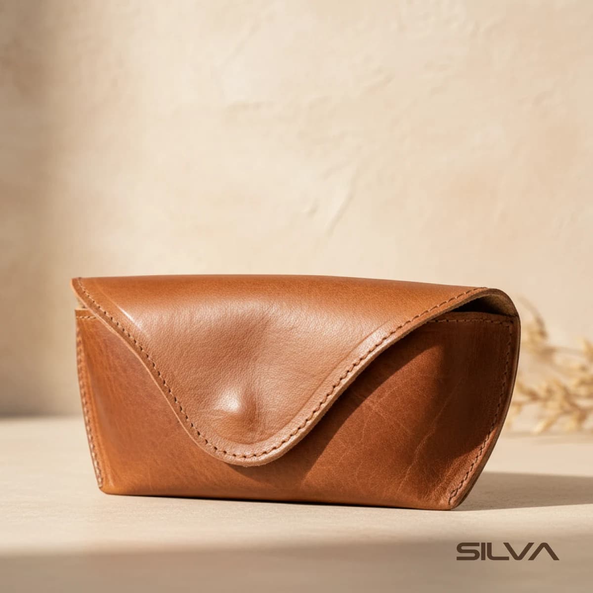 کیف عینک چرم طبیعی مدل Glass Bag 29 | سیلوا چرم