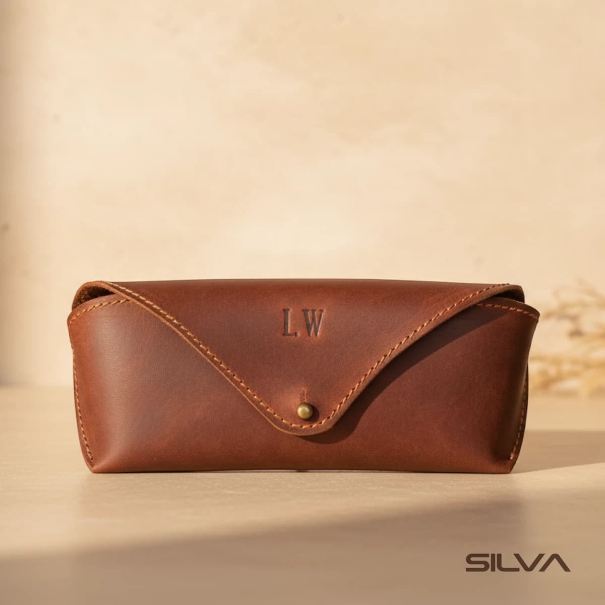 کیف عینک چرم طبیعی مدل Glass Bag 21 | سیلوا چرم