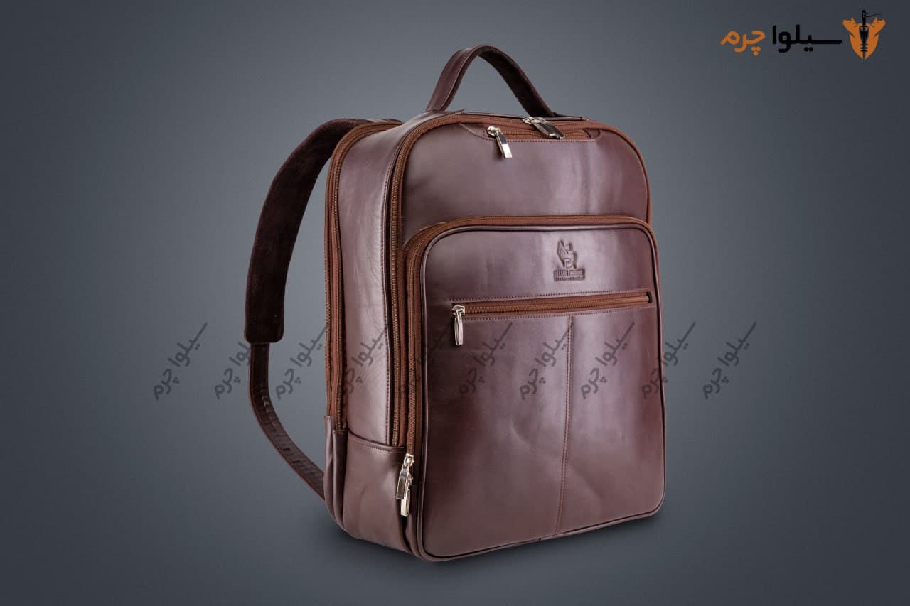 کوله پشتی چرم طبیعی مدل Back Pack 32 | سیلوا چرم — تصویر ۲