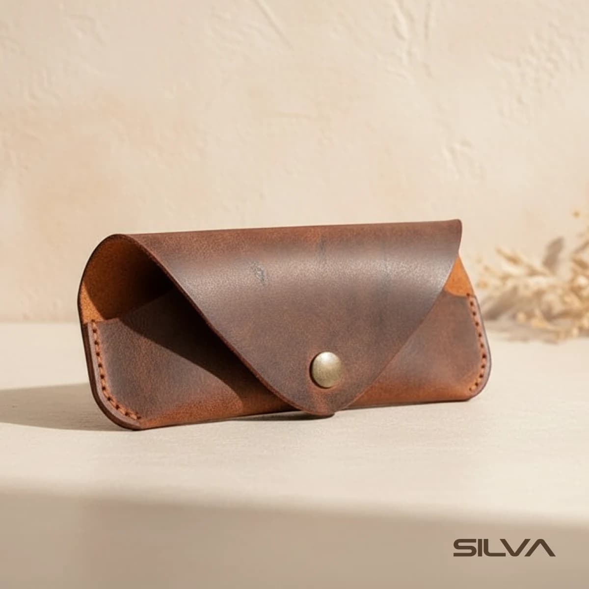 کیف عینک چرم طبیعی مدل Glass Bag 07 | سیلوا چرم
