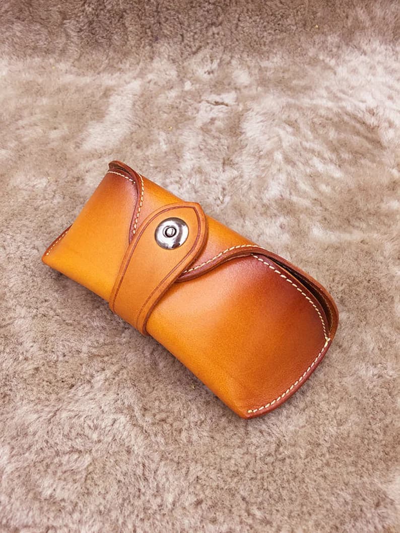 کیف عینک چرم طبیعی مدل Glass Bag 02 | سیلوا چرم — تصویر ۴