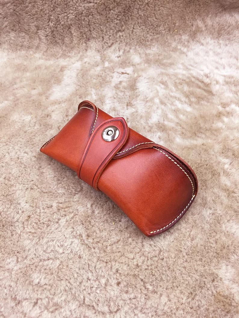کیف عینک چرم طبیعی مدل Glass Bag 02 | سیلوا چرم — تصویر ۷