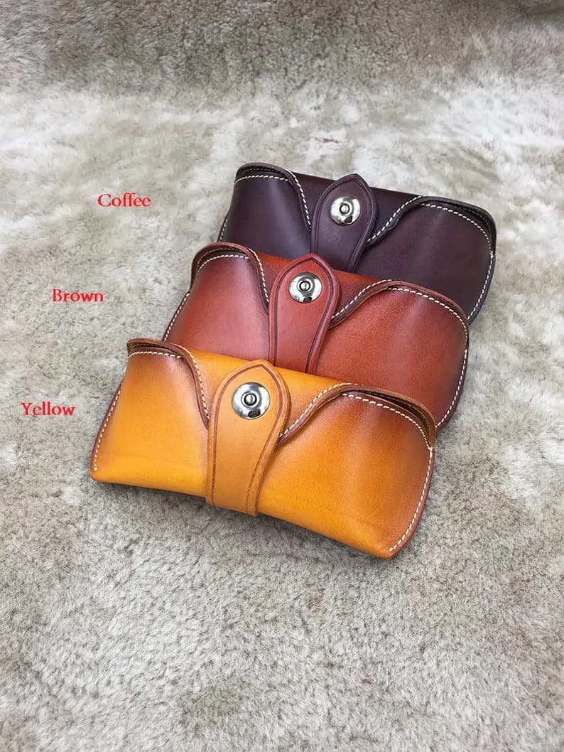 کیف عینک چرم طبیعی مدل Glass Bag 02 | سیلوا چرم — تصویر ۵