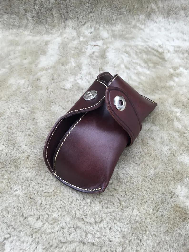 کیف عینک چرم طبیعی مدل Glass Bag 02 | سیلوا چرم — تصویر ۲