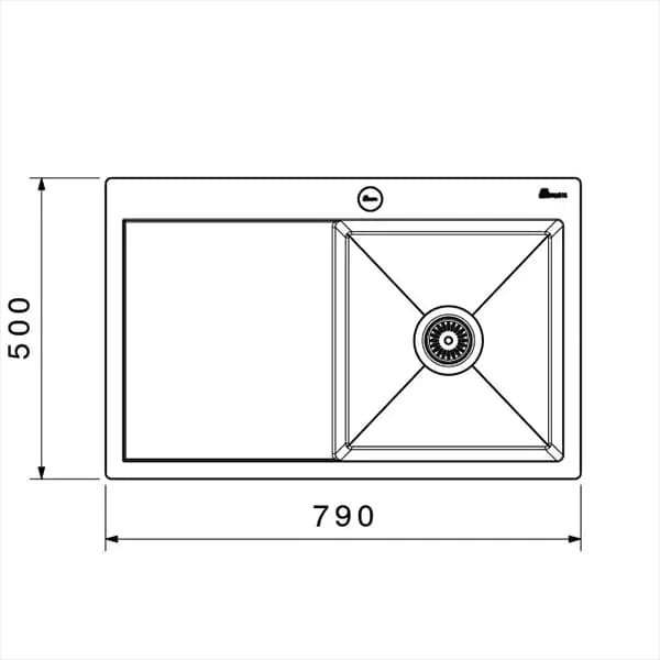 سینک بیمکث مدل BS721 توکار — تصویر ۳