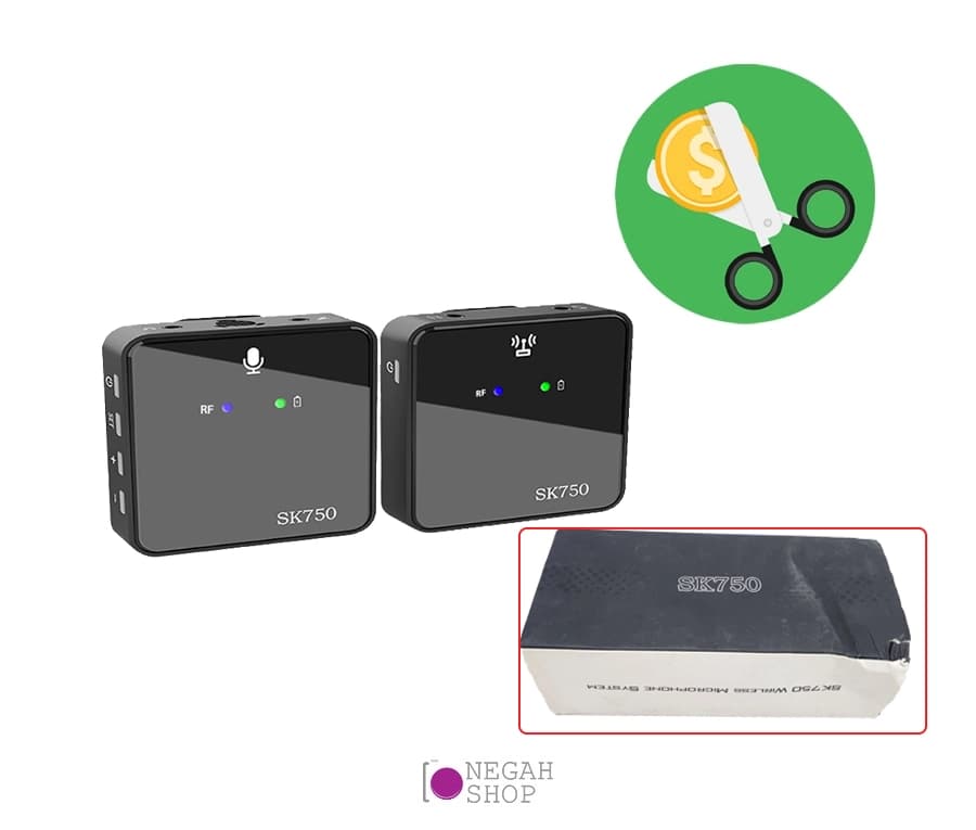 میکروفون بی سیم گوشی و دوربین SK750 wireless microphone زیر
