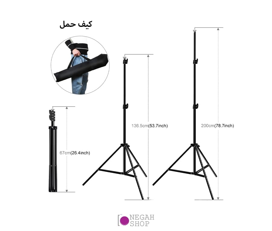 کیت پایه فون و بکگراند عکاسی پلوز Puluz PKT5205 — تصویر ۵