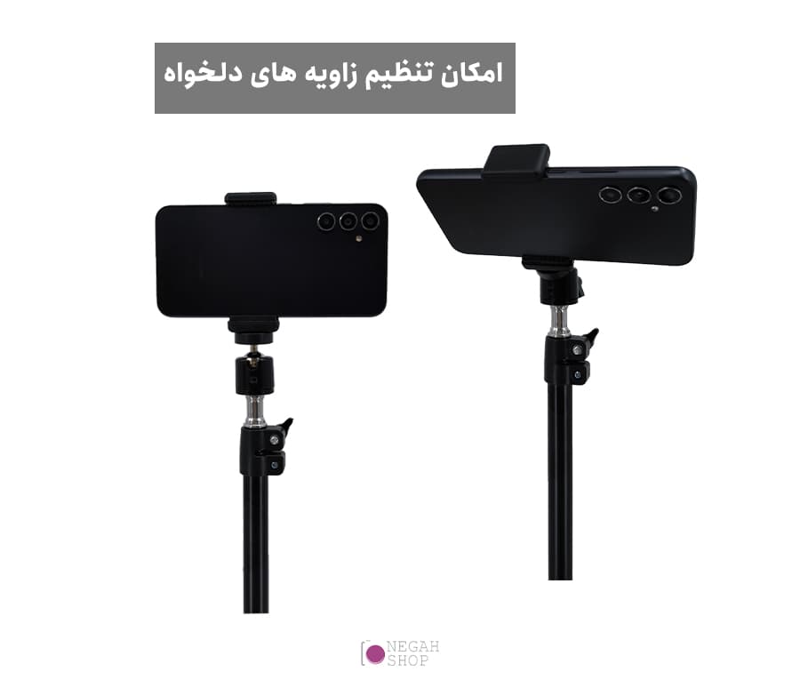 سه پایه گوشی Zomei M4 مناسب تولید محتوا با موبایل — تصویر ۴