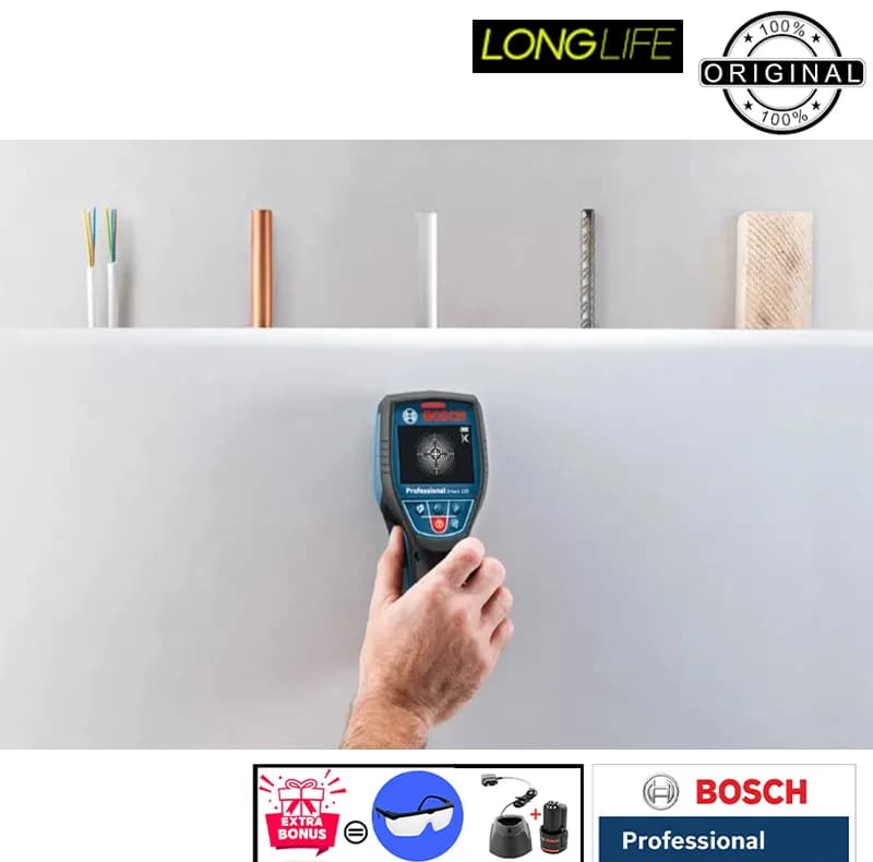 ردیاب دیجیتالی بوش مدل فوق هوشمند D-TECT 120 Professional + Extra Battery 12 V Li — تصویر ۷