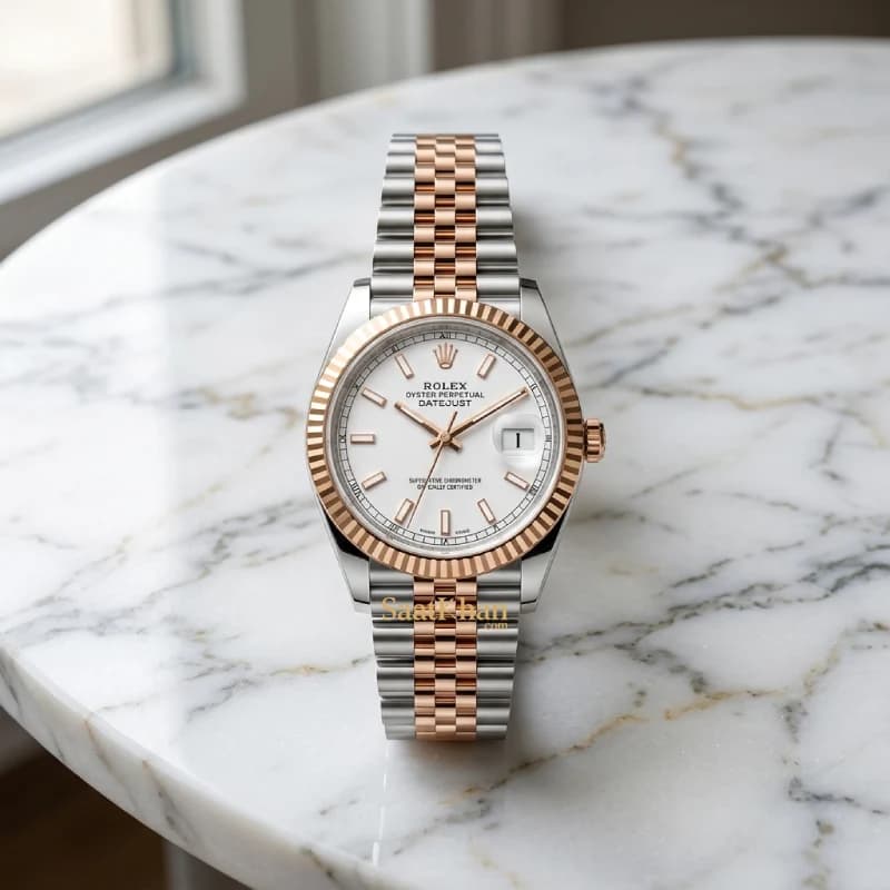 ساعت مردانه رولکس دیت جاست کوارتز ROLEX DATEJUST RM130 — تصویر ۳