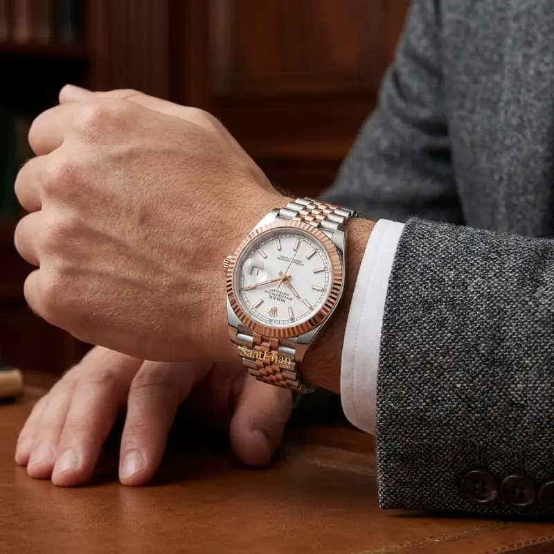 ساعت مردانه رولکس دیت جاست کوارتز ROLEX DATEJUST RM130 — تصویر ۲
