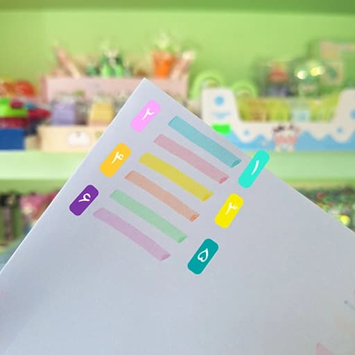 هایلایتر علامت زن پاستلی اسکول فنس — تصویر ۴