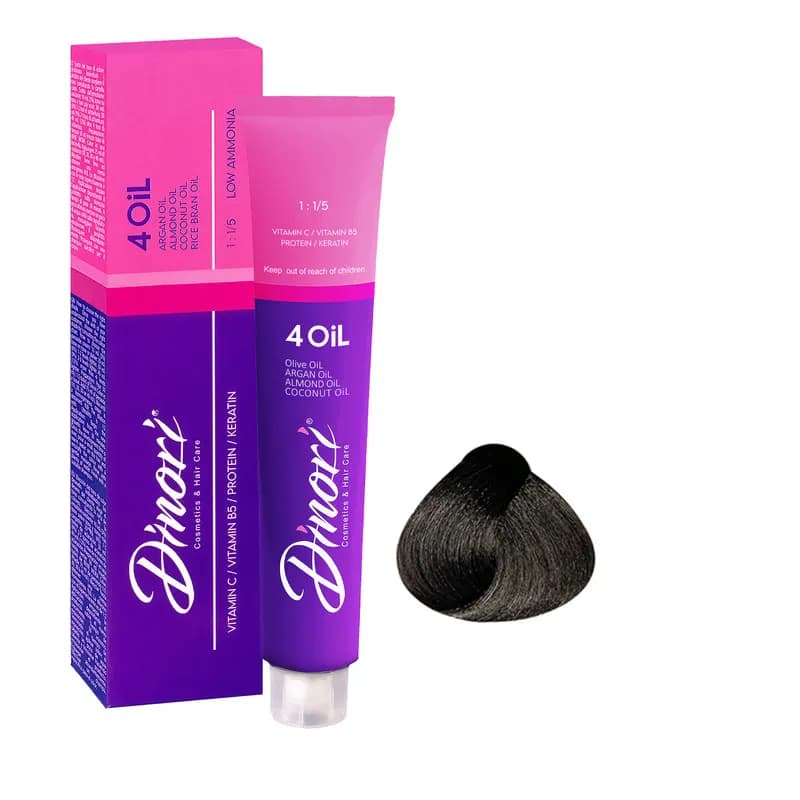 رنگ مو دینوری شماره 5.1 حجم 100 میلیلیتر رنگ قهوه ای خاکستری روشن