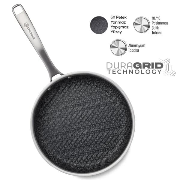 ماهیتابه کرکماز کف لیزری مدل آلتیما 24×5 سانتی متر A3876 ا KORKMAZ Altima Tava 24×5 cm A3876 — تصویر ۲