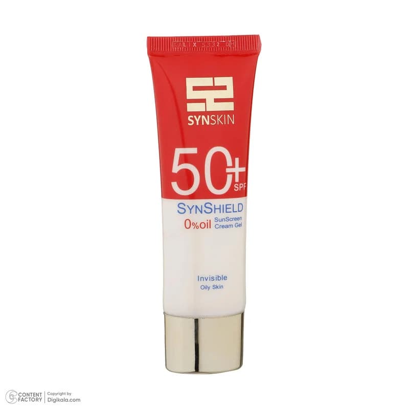 ژل کرم ضدآفتاب ساین اسکین بدون رنگ SPF50 مدل SynShield، مناسب پوستهای چرب، حجم 50 میلیلیتر — تصویر ۶
