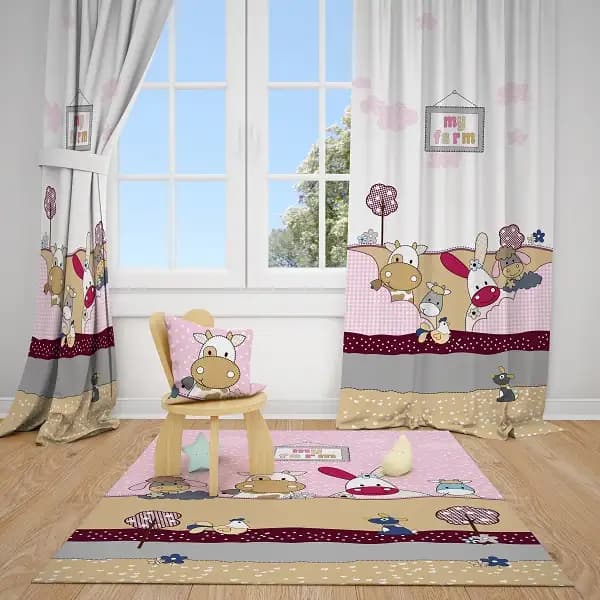 فرشینه و پرده طرح مزرعه
