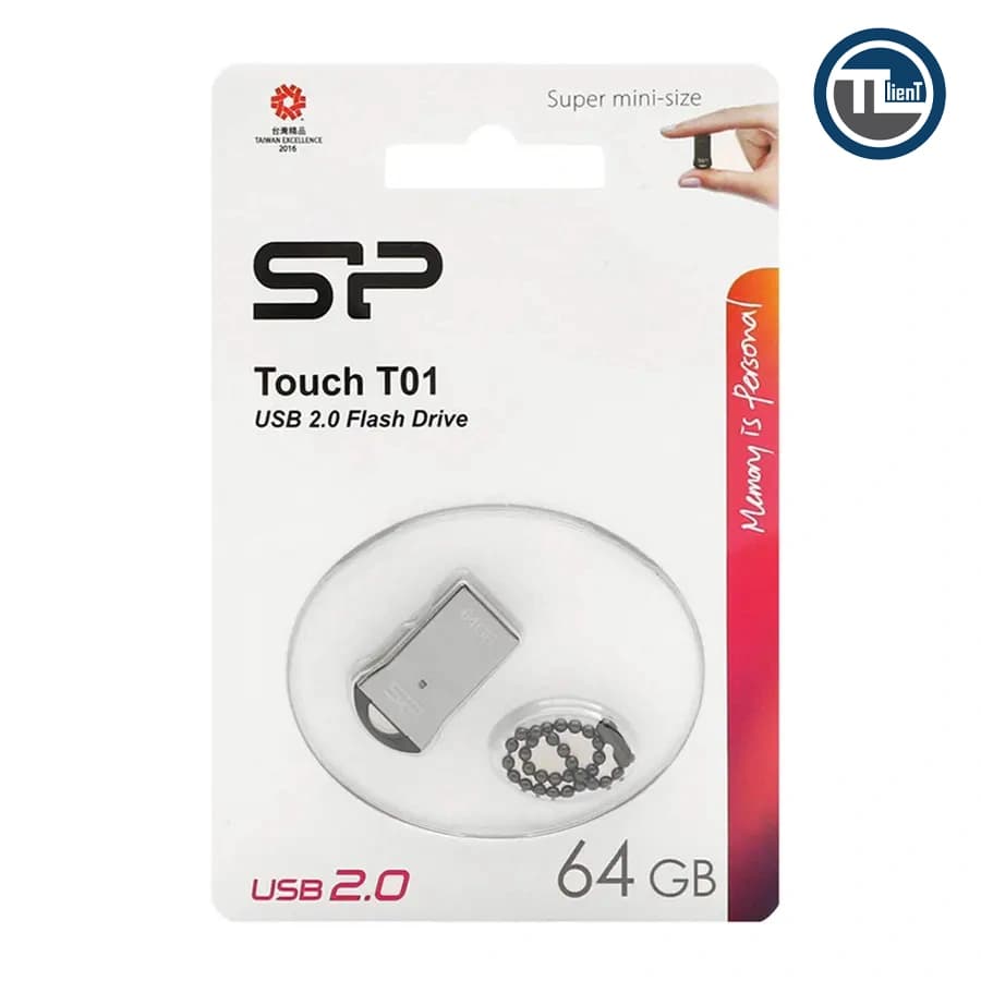فلش مموری USB 2.0 سیلیکون پاور مدل Touch T01 ظرفیت 64 گیگابایت Silver — تصویر ۲