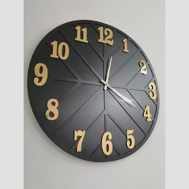 ساعت دیواری چوبی و مولتی استایل موتور آرام گرد کد 03 فیلبندشاپ مدل 841028 — تصویر ۲