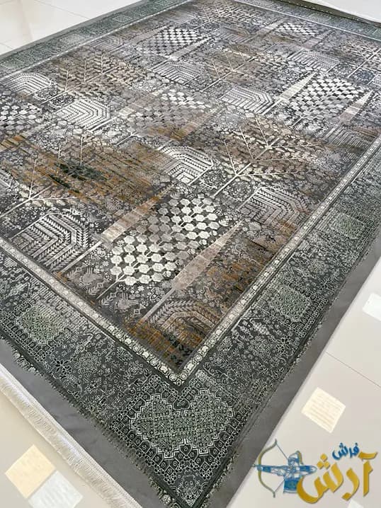 فرش طرح پتینه 1200 شانه سرو فیلی