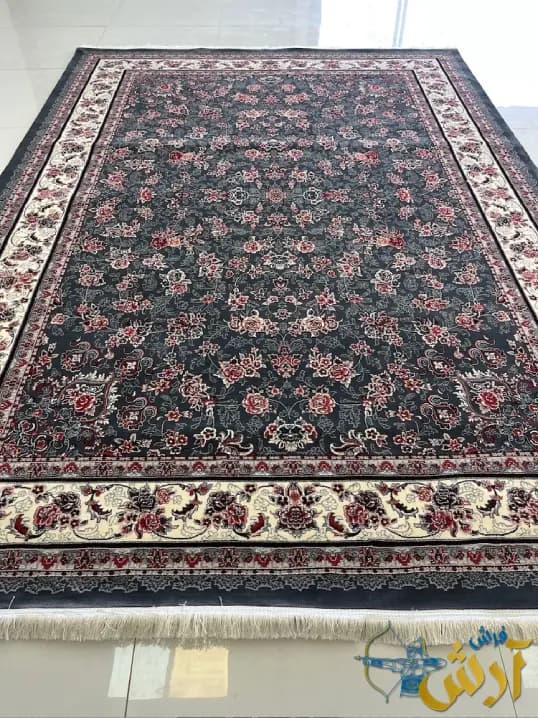 فرش افشان دودی 700 شانه ارزان طرح فاطیما