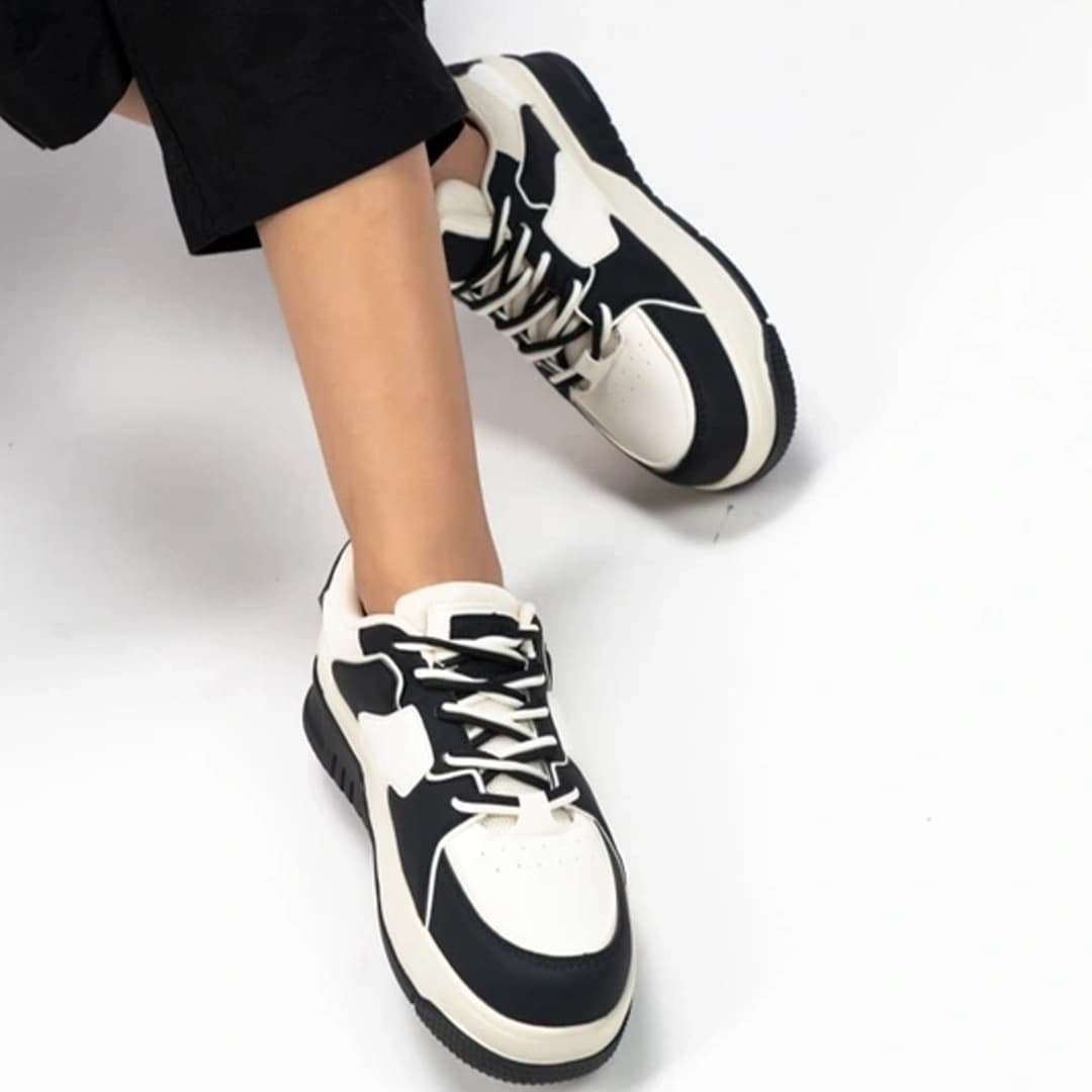 کفش کتونی زنانه رزمری مدل sh5056-BLACK/WHITE — تصویر ۲