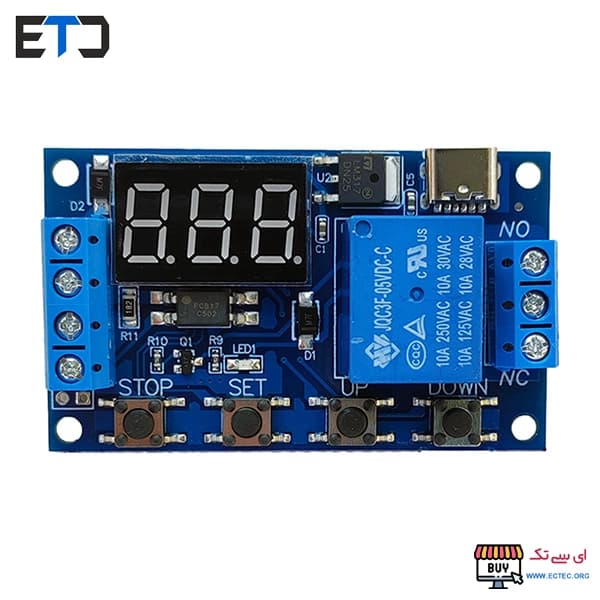 ماژول تایمر 30-6 ولت قابل تنظیم با رله و نمایشگر JZ-801 — تصویر ۵