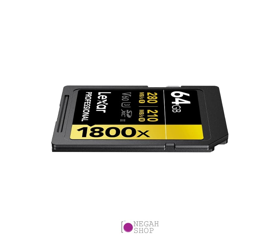 کارت حافظه لکسار Lexar Professional 1800x SDXC UHS-II Card Gold Series 64GB — تصویر ۴