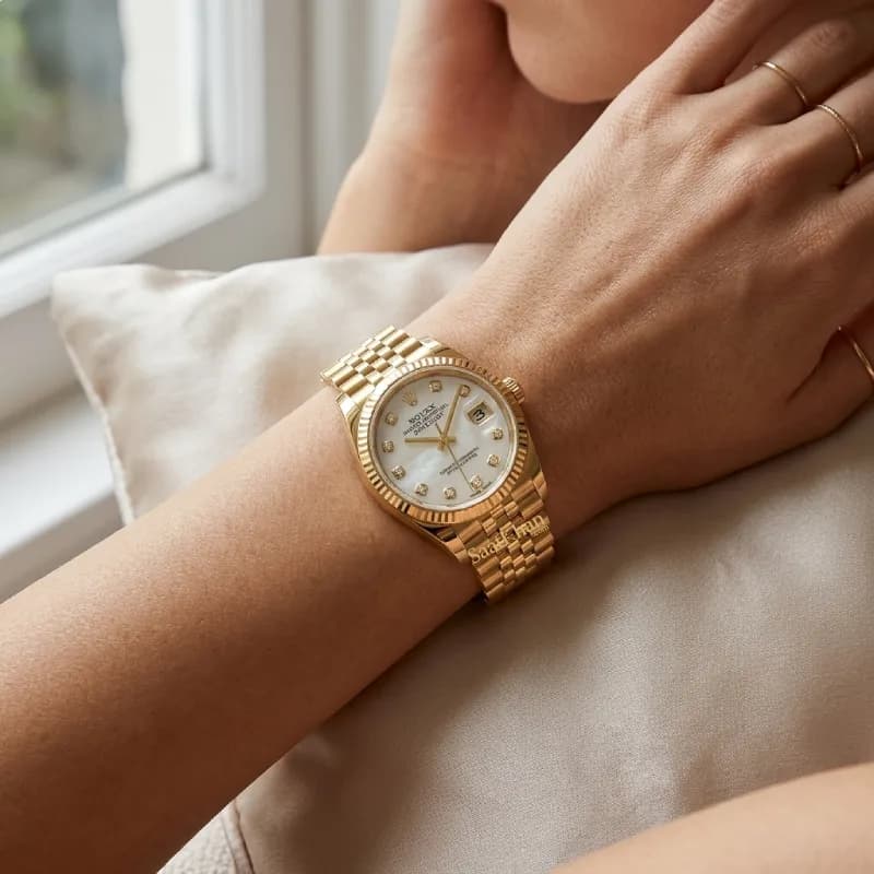 ساعت زنانه رولکس دیت جاست کوارتز مدیوم ROLEX DATEJUST RL046 — تصویر ۲