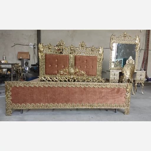 سرویس خواب طرح برنجی مبلمان فرنا مدل 1144728