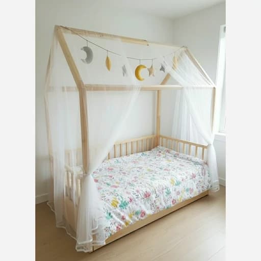 تخت خواب کودک چوبی قابل مونتاژ مبلمان فرنا مدل 1144688