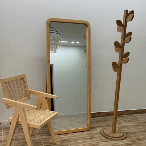 رخت آویز چوبی ایستاده طرح برگ ارتفاع 180 سانتی متر مبلمان اورلین مدل 976017